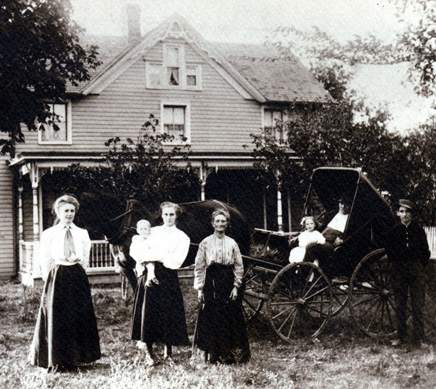 Great Grandparents in front of their farm home in Henderson County, Kentucky, taken circa 1909