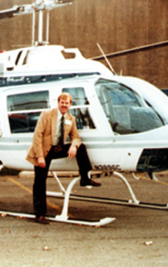 Chuck and Bell JetRanger helicopter