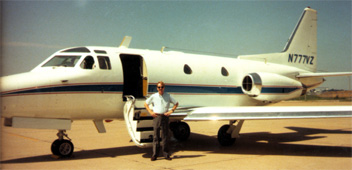 Chuck with the Sabreliner